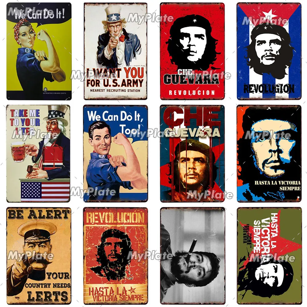 Металлический знак революции винтажный Жестяная Табличка с надписью Настенный