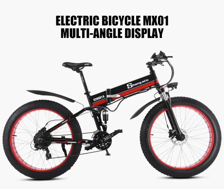 Электрический Снежный скутер двухколесный Электрический велосипед 4,0 Fat Tire мощный электрический велосипед 1000 Вт 48 В внедорожный горный электровелосипед