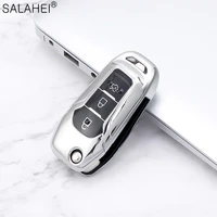 soft tpu key case cover for car for ford focus 2 3 mk3 st rs ecosport fuga escape fiesta fold fey 3 button auto key shell chain