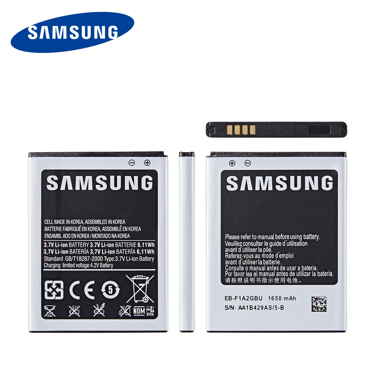 Оригинальный аккумулятор SAMSUNG 1650 мАч для Samsung Galaxy S2 i9100 i9108 i9103 I777 i9105 i9100G i9188 i9050
