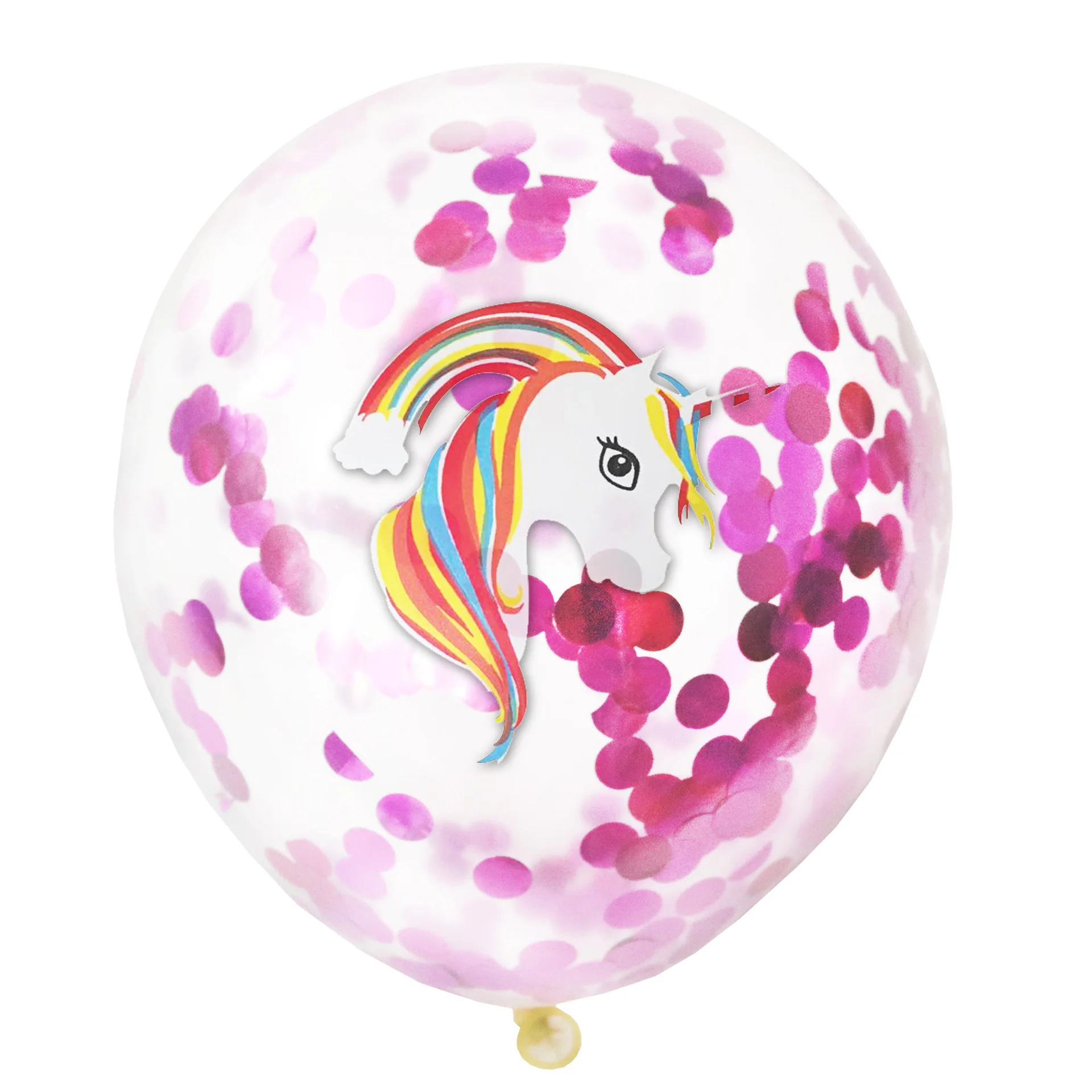 10pcs 12inch Printing colourful unicorn transparent confetti Helium Latex Balloons For baby shower birthday Party Decoration | Дом и сад