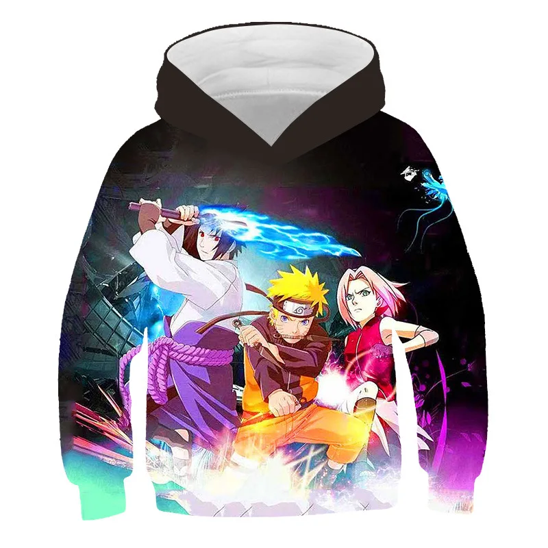 

New simple personality style Rimano Naruto peripheral 3d casual hooded hooded sweater for men and women