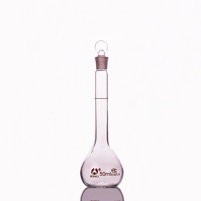 2pcs Volumetric flask with stopper 50ml,Volumetric flask,Measuring bottle