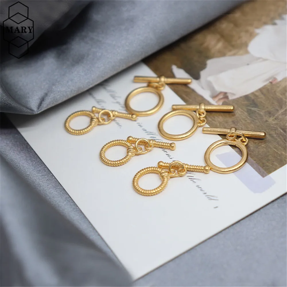 

Strong color copper plated gold OT buckle handmade DIY accessories bracelet end connection button necklace buckle