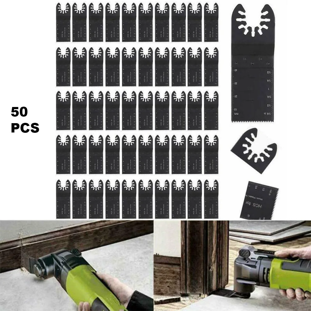 

50 Pcs Saw Blades Universal 34mm Oscillating Multi Tool Saw Discs Carbon Steel Cutter DIY For Multi-Function Finishing Machine