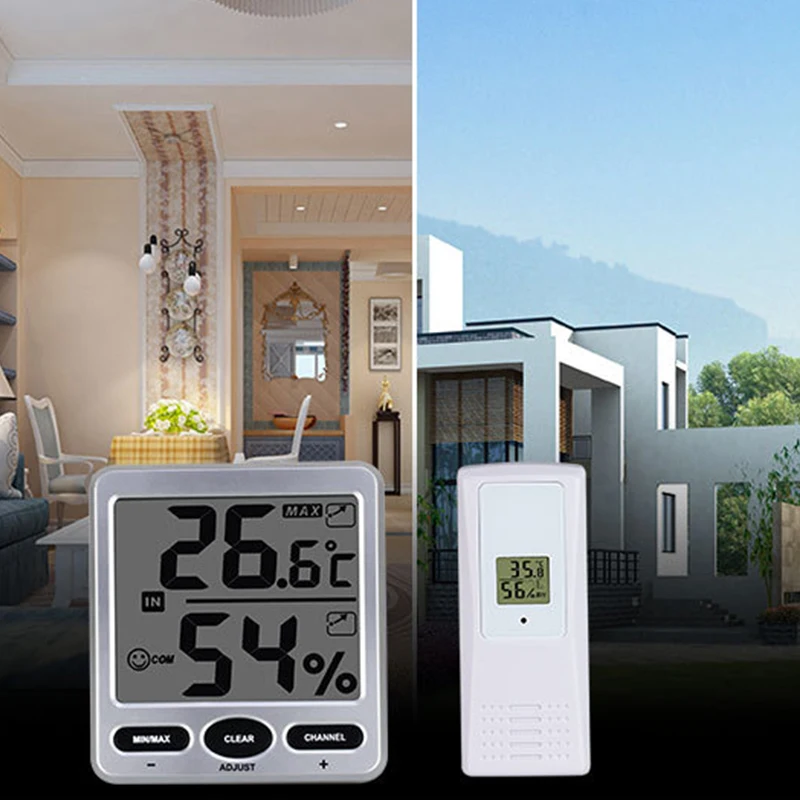 Hygrometer Thermometer Digital LCD Indoor Outdoor Wireless Sensor Temperature Humidity Monitor Remote Control | Инструменты