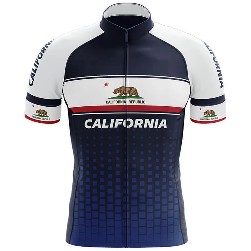 Лето California короткий рукав Pro Велоспорт Джерси горный велосипед одежда Maillot Ropa