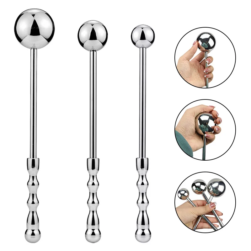 Металлический анальный фаллоимитатор шарик Анальная пробка Длинные точки G