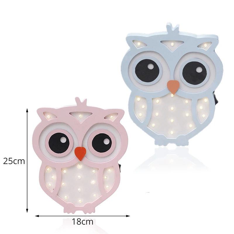 Owl Lanpulux Мультяшные деревянные ночные светильники Корона автобус Звезда Луна лампа для детей детская спальня домашний декор красочные осветительные приборы - Испускаемый цвет: Owl