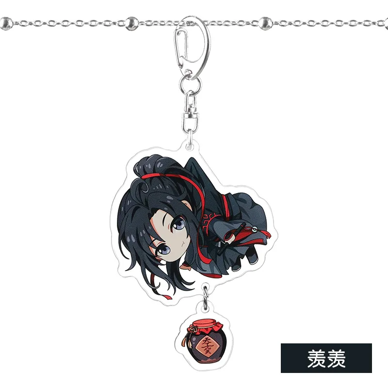 K-820 Grandmaster of Demonic Cultivation брелок Lan Wangji Wei Wuxian Jiang Cheng Mo Dao Zu Shi Cute Fuuny мультяшный акриловый брелок - Цвет: K-820