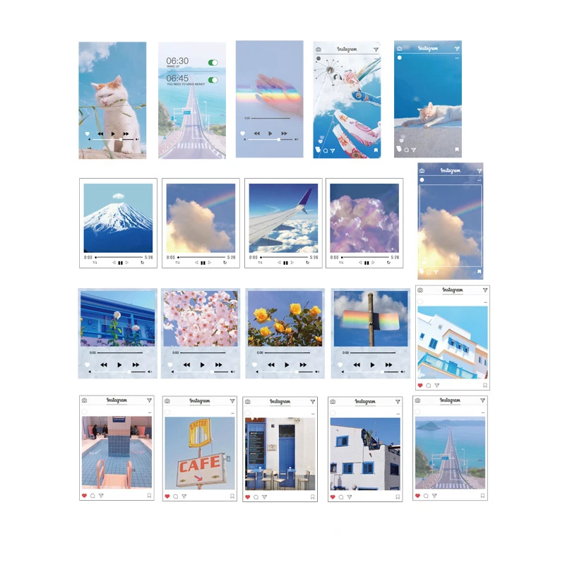 

40 pcs/pack Time Fragment Series Small Scrapbooking Decorative Stickers Aesthetic Paper Sticker Flakes Stationary Accessories