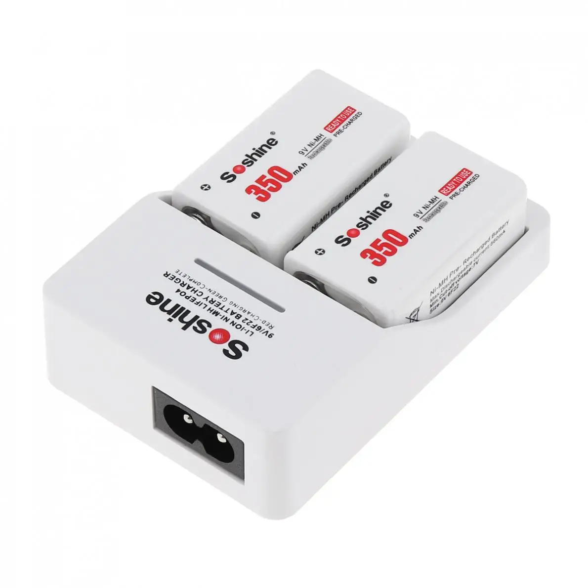 2 шт./лот Soshine 9V 6F22 350mAh Ni MH аккумуляторная батарея + умное зарядное устройство со