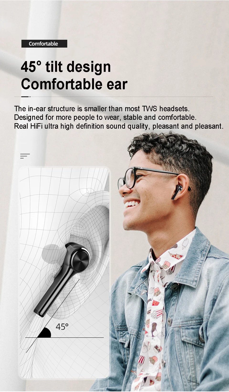 Aminy TWS, Bluetooth 5,0, настоящие беспроводные наушники, Hi-Fi стерео наушники, Спортивные Беспроводные наушники с дисплеем для зарядки аккумулятора