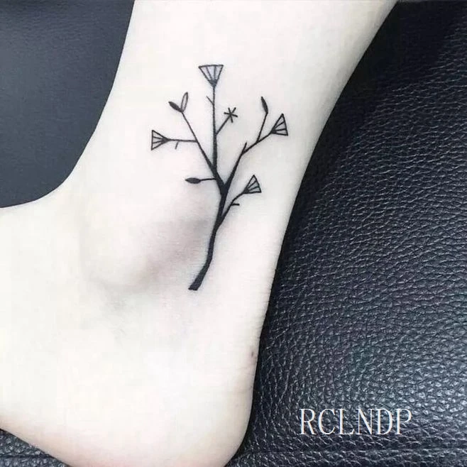 Водонепроницаемая Временная тату Наклейка Черная винтовка флэш поддельные