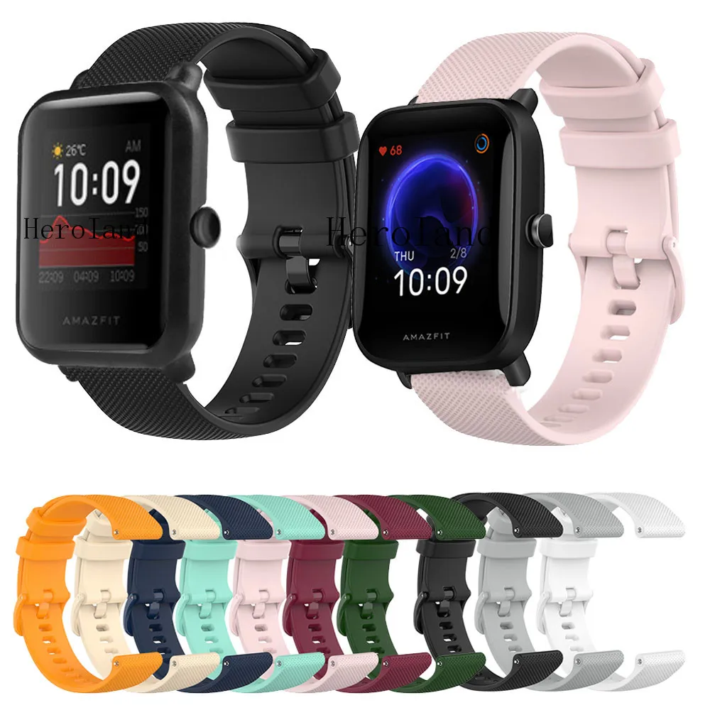 Strap For Xiaomi Huami Amazfit Bip S / Bip U / Bip Lite Smart Silicoe Wristband For Amazfit BIP U pro Bracelet Belt 18 20 22MM