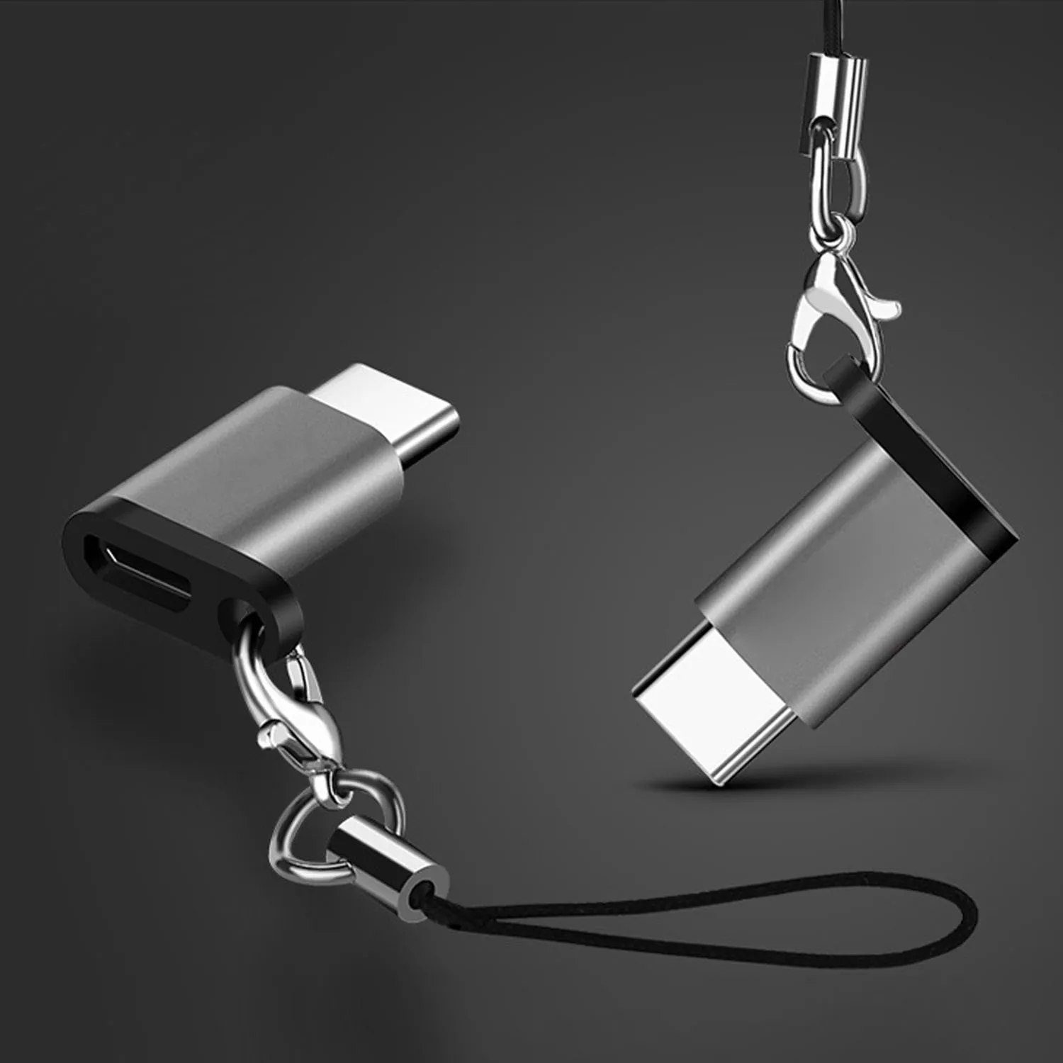 Besegad 4 шт. Micro адаптер USB Type C OTG с ремешком для ключей Apple MacBook ChromeBook Pixel Nexus Samgsung|adapter