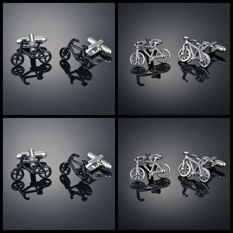 

Fashion Black bicycle sleeve nail French long sleeve shirt sleeve nail shirt accessories Cufflinks