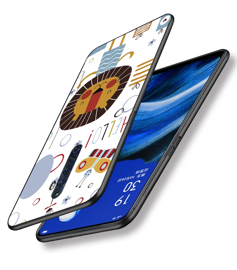 Для OPPO Reno2 Z чехол милый мультяшный Мягкий силиконовый чехол для OPPO Reno 2Z 2 Z чехол для телефона s черный бампер Капа для OPPO Reno2Z