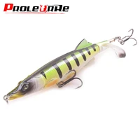 proleurre whopper popper 13cm 16gtopwater fishing lure artificial bait hard plopper soft rotating tail fishing tackle geer
