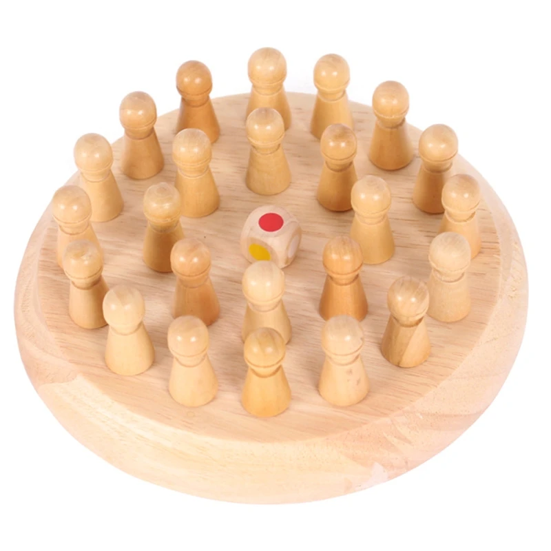 

Деревянные шахматы с памятью C5AA, игрушки для обучения логике, детский мозг, развивающая головоломка для раннего развития