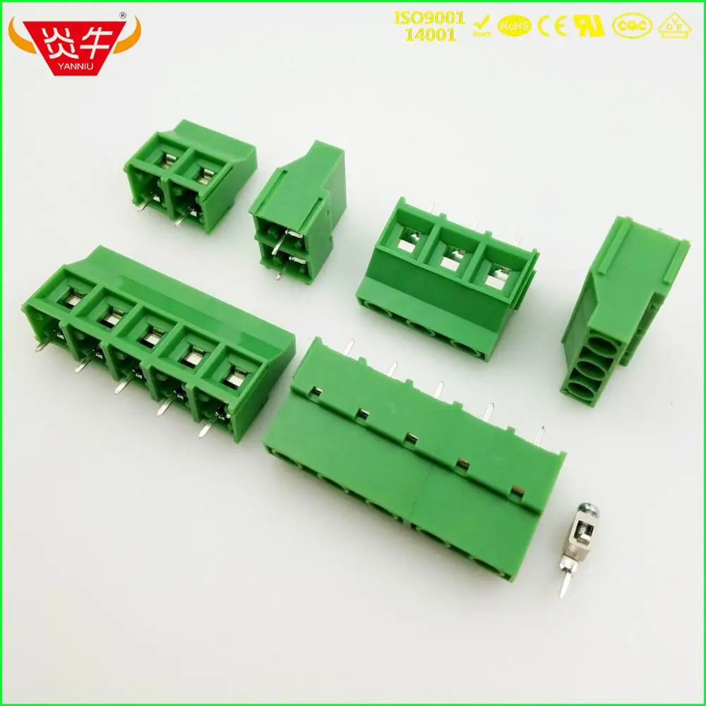 KF950 9,52 Американская классификация проводов 2р 3P PCB Универсальный Винтовые клеммы DG636 9,52 мм 2PIN 3PIN SPT 5/2-9,52 11714971 PHOENIX CONTACT DEGSON KEFA
