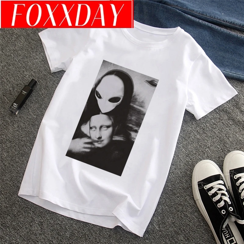 Футболка мужская с забавным принтом Моны Лизы тенниска коротким рукавом в стиле
