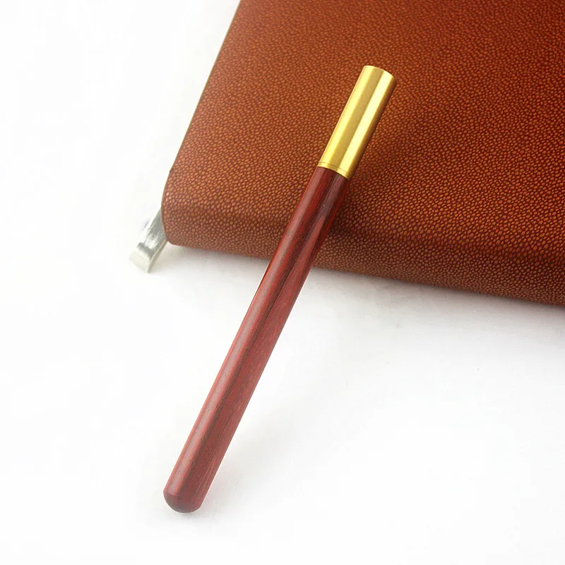 Высококачественная роликовая шариковая ручка красивая черная деревянная