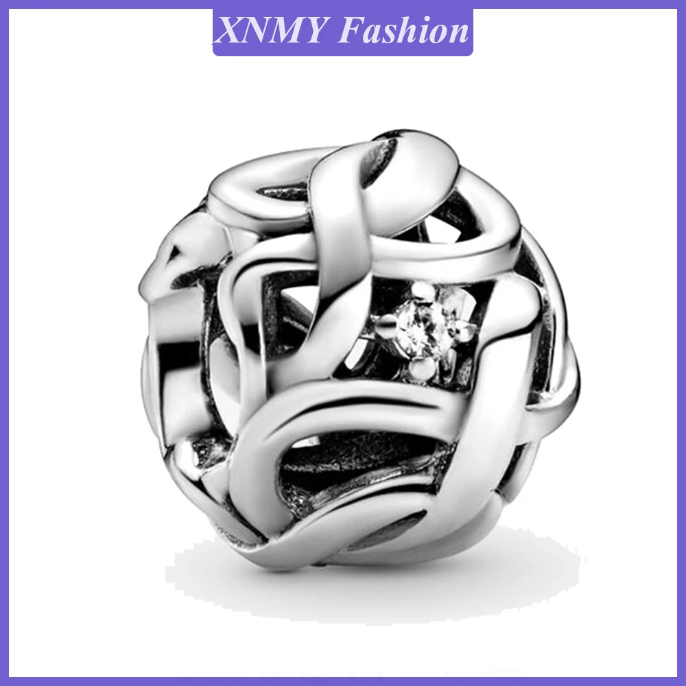 Лидер продаж бусины-шармы серебряного цвета с бесконечным объемным амулетом