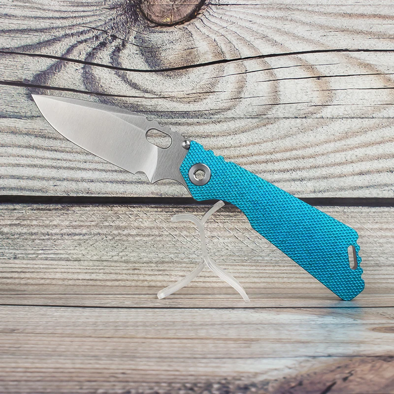 

EVIL EYES Custom Folding Knife Strider MSC SNG #11 Fashion Crystalline Titanium Handle Manual Grinding M390 Blade Pocket EDC