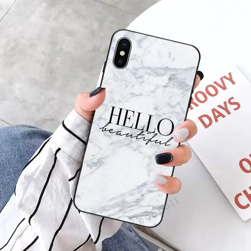 

Marble letter Phone Case for iPhone 11 12 mini pro XS MAX 8 7 6 6S Plus X 5S SE 2020 XR