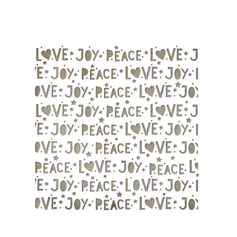 

Hot Sale peace love joy ​New Arrival 2021 Scrapbook Diary ecoration Stencil Embossing Template Diy Greeting Card Handmade 2021