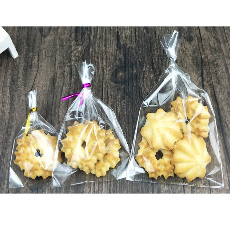 100 шт. прозрачные пластиковые пакеты с открытым верхом для конфет леденцов