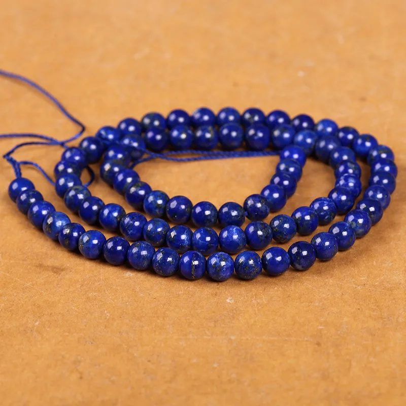 Высокое качество натуральный камень ласурит круглые полуфабрикаты бусины 6 8 10 мм