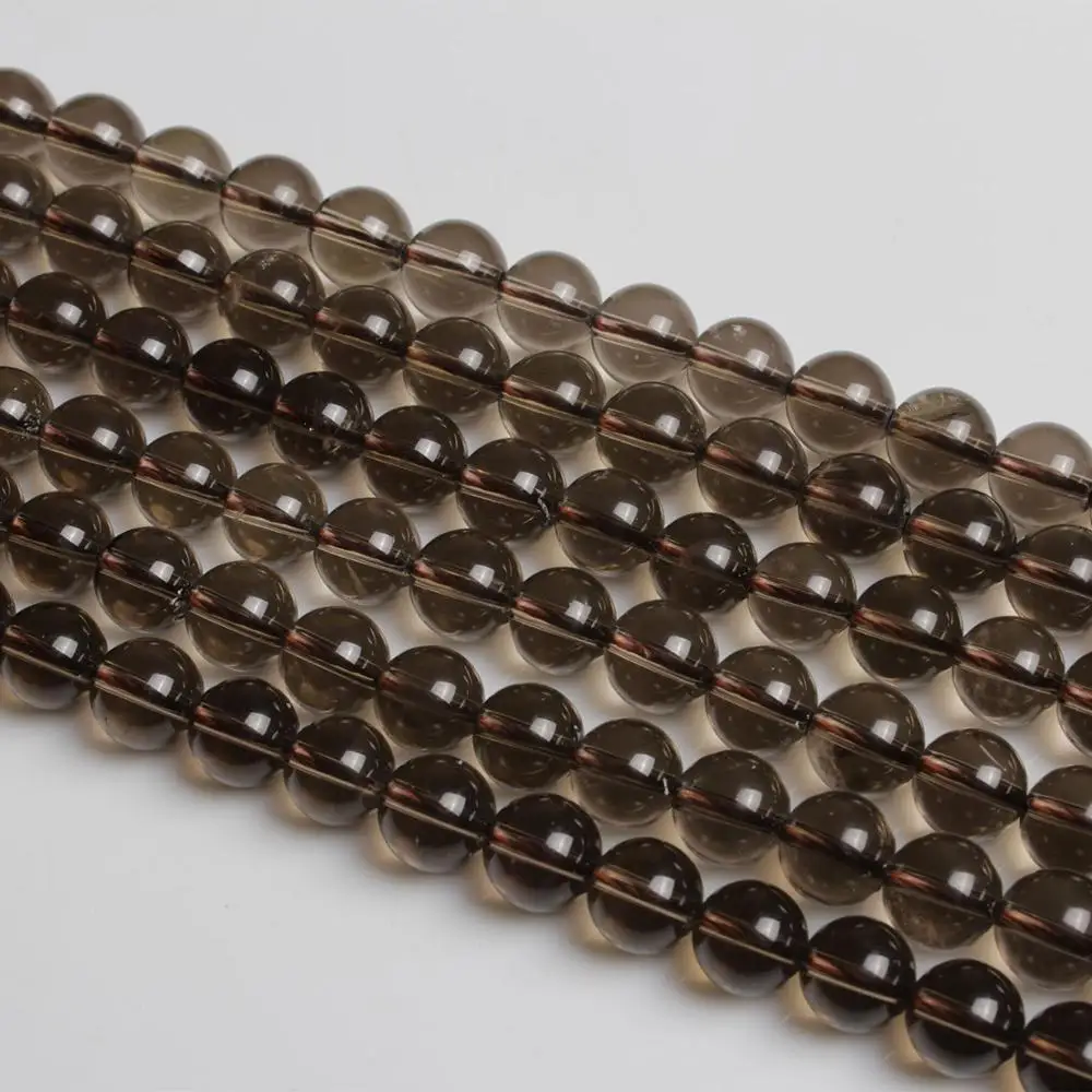 6 8 10 12 мм натуральный дымчатый кварц Серый Кристалл AAA уровень Круглый