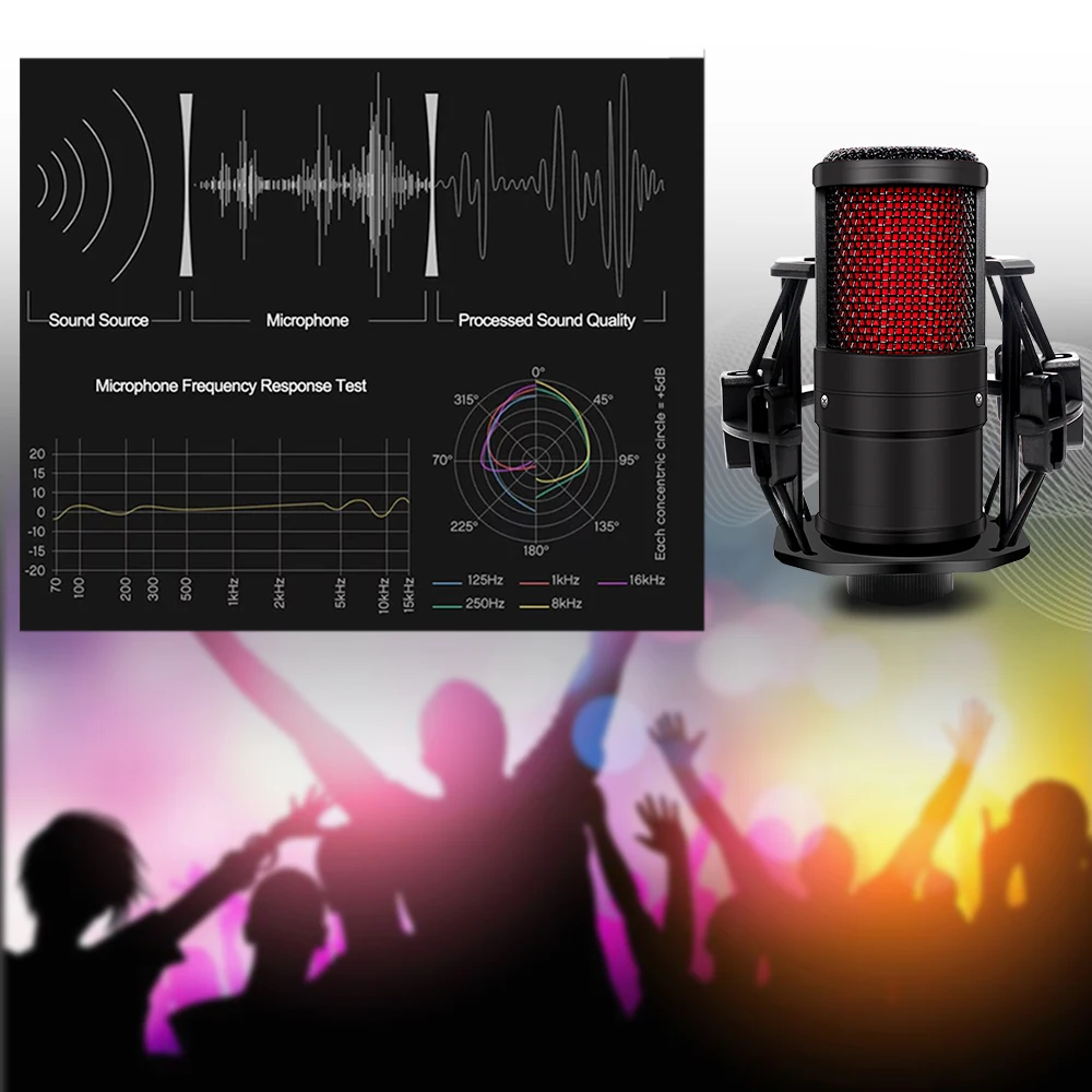 Новый конденсаторный микрофон V500 для ноутбука 3 5 мм штатив трансляции записи
