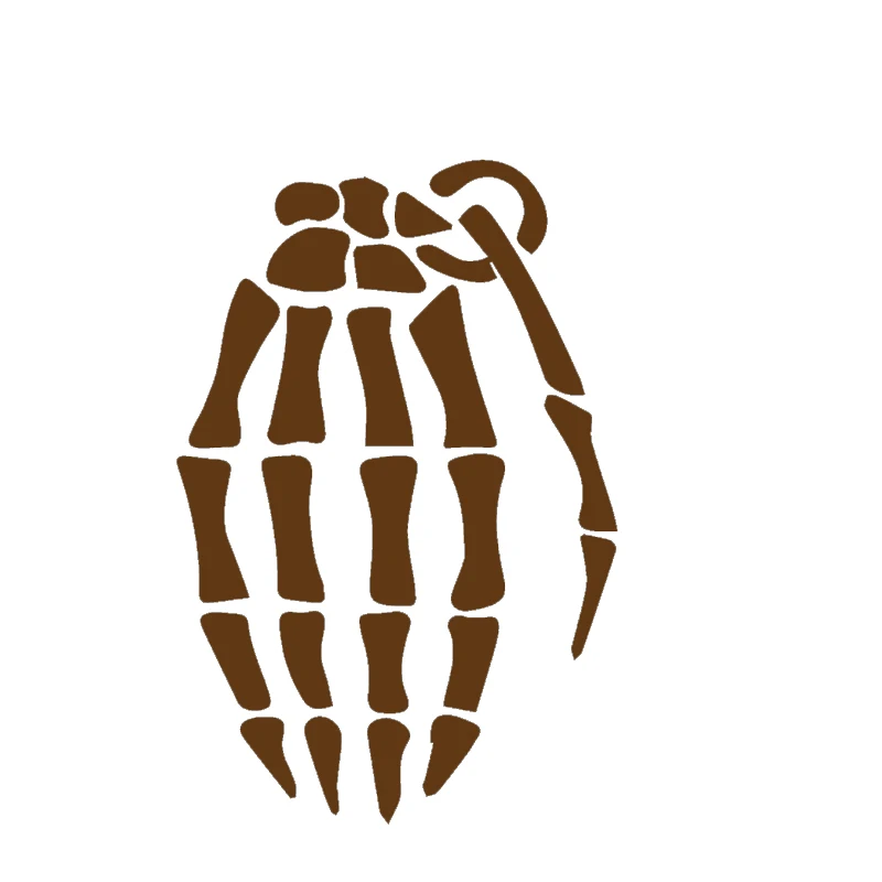 EmpireYing Death Skull Symbol Terror Finger Bone Grena de Funny Car Sticker Window Bumper Kayak Decor Vinyl Decal Gifts 8 Colors |