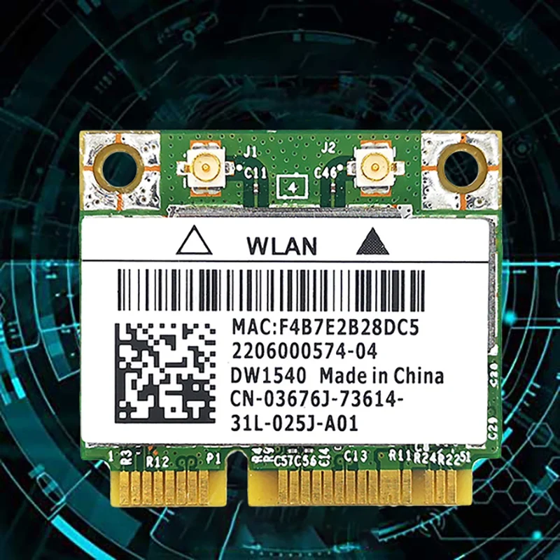 Фото Для Broadcom BCM943228 DW1540 2 4G/5G двухчастотный мини PCIE 300 Мбит/с 802.11A/B/G/N встроенный Для Broadcom BCM943228 DW1540 2 4G/5G двухчастотный мини PCIE 300 Мбит/с 802.11A/B/G/N встроенный
