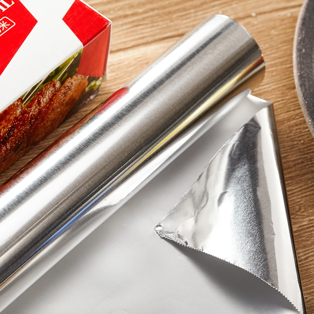 Металлическая жестяная фольга бумажная упаковка продуктов питания для готовки выпечки барбекю гриль серебро для выпечки Оловянная фольга для выпечки для приготовления барбекю Кухонные Принадлежности