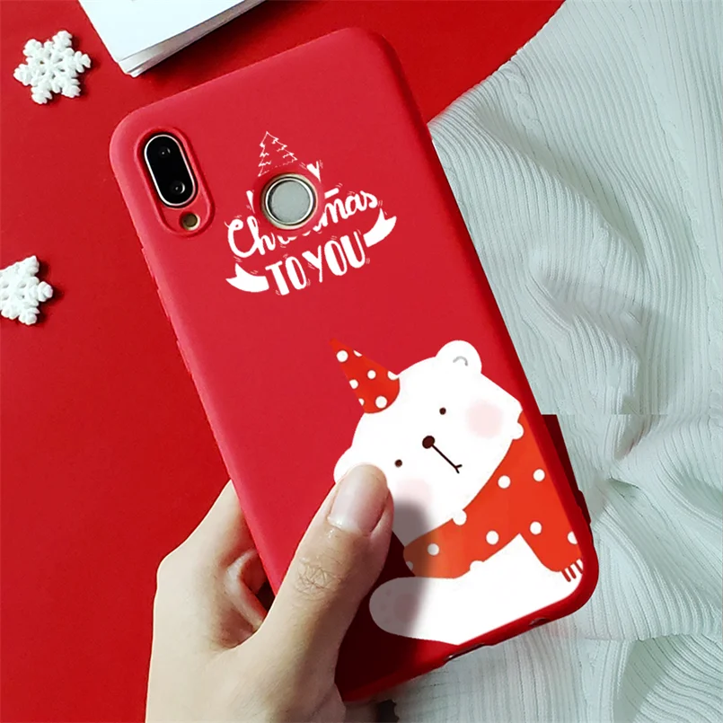sdxbdyfu Рождество чехол с изображением животного для huawei Y5 Y6 Y7 Y9 Honor 8A 8X 9X 7A 7X фотоаппаратов моментальной печати 7S 9 10 20 Lite рro 10i 20i играть в игры ТПУ красный матовый чехол - Цвет: sdxbdyfu