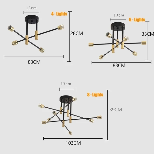 

Modern Nordic Black LED Chandelier Lighting I-O Chandeliers Indoor Light Fixtures living room lustre
