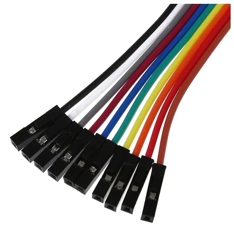 10PCS 20CM Female To 1 Pin Plug Jumper Cable Wires Multicolor | Электрооборудование