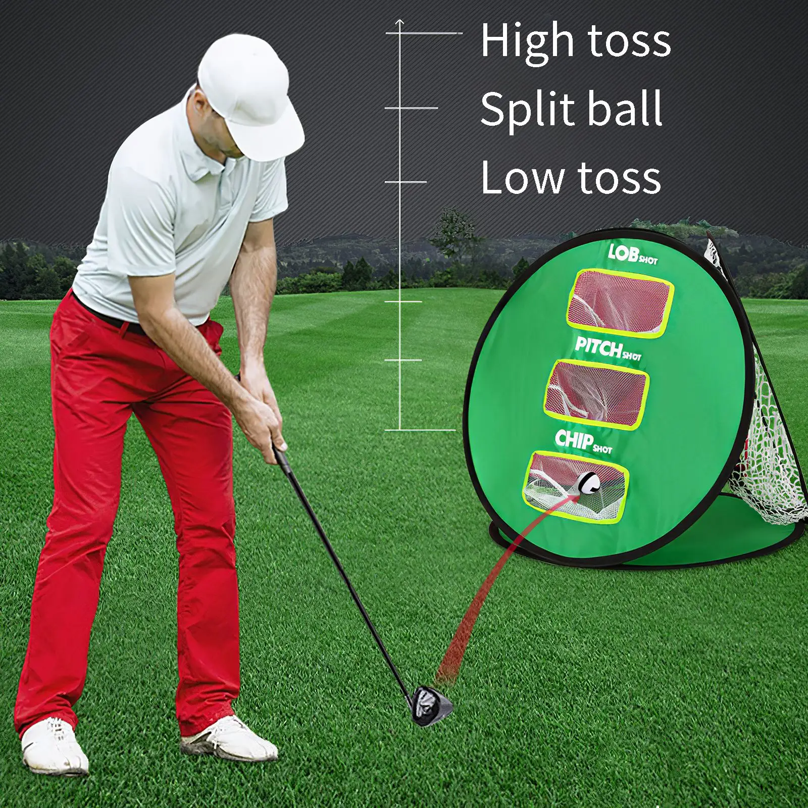 Fiyat Golf Uygulama Kesme Net Katlanabilir Dört Tarafı Golf Eğitim Yardımları Isabet Sahası Egzersiz Ağ Aracı Yapıştırma Ile Topları