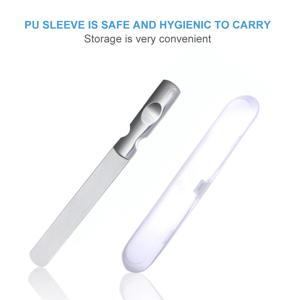 

Stainless Steel Nail File with Double Sided Anti-Slip Nail File Manicure Tool with Storage Case for Fingernails Toenails New