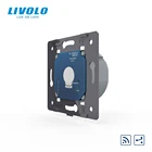 Основание для сенсорного выключателя Livolo, европейского стандарта, AC 220  250, 2-сторонний беспроводной пульт ДУ без стеклянной панели, VL-C702SR