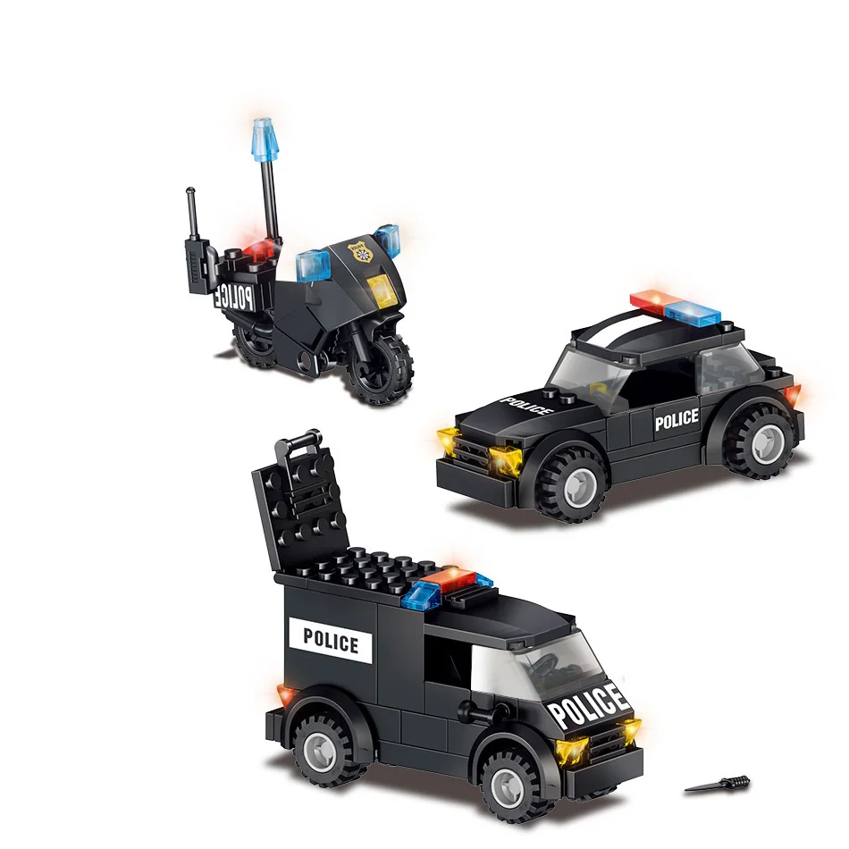 

739pcs Police Station Prison Car City Model Building Blocks Kit Policeman Figures Bricks Construction Toys for Children