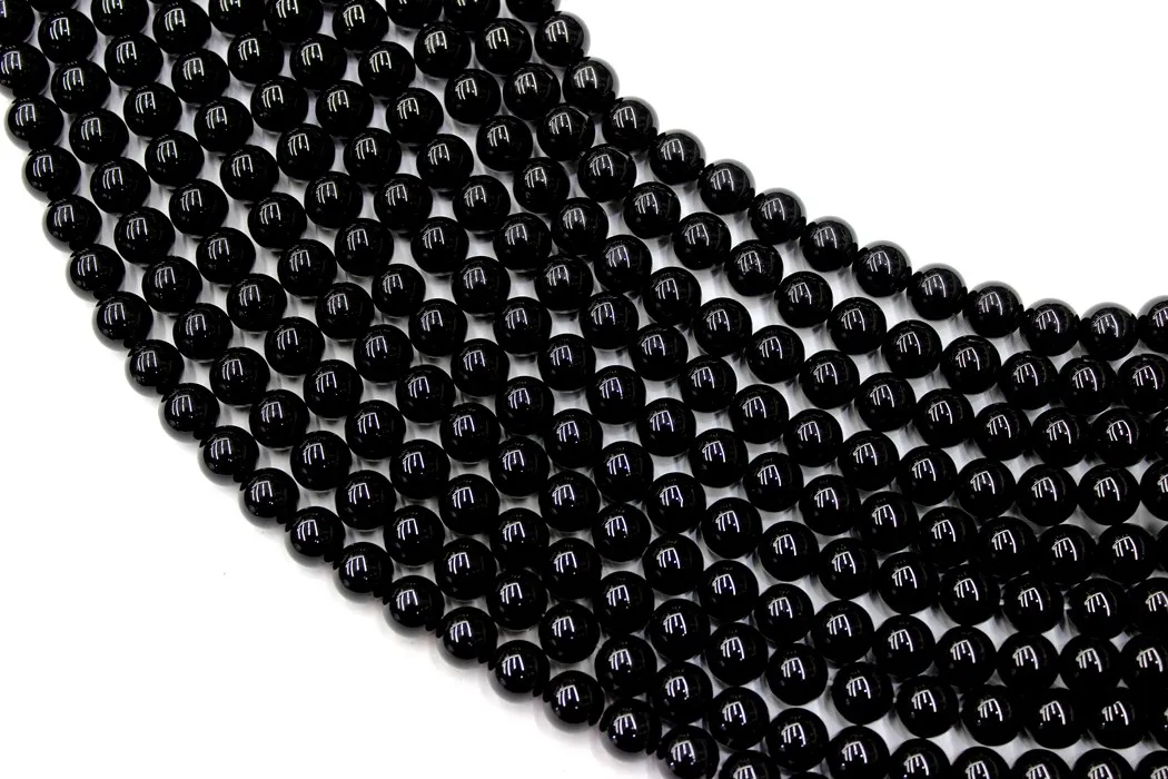 

Круглые бусины из натурального черного агата, нить 4/6/8/10/12 мм для изготовления ювелирных изделий «сделай сам», для ожерелий, браслетов