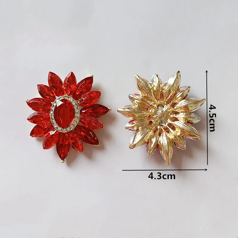 Жемчужные пуговицы 2 шт./лот из нового сплава золотые белые красные со стразами