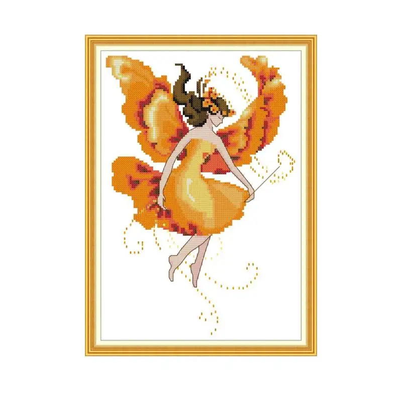 Joy Sunday Chinese Cross Stitch Kits Fairy Patterns Aida Fabric 14ct Printed Canvas DMC DIY Embroidery Kit Needlework Home Decor | Дом и сад