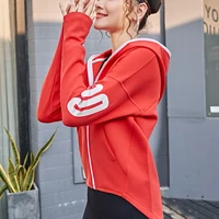 women autumn sports seamless running jacket gym long sleeves fitness workout zip hoodies casual zippere outdoor sports jacket