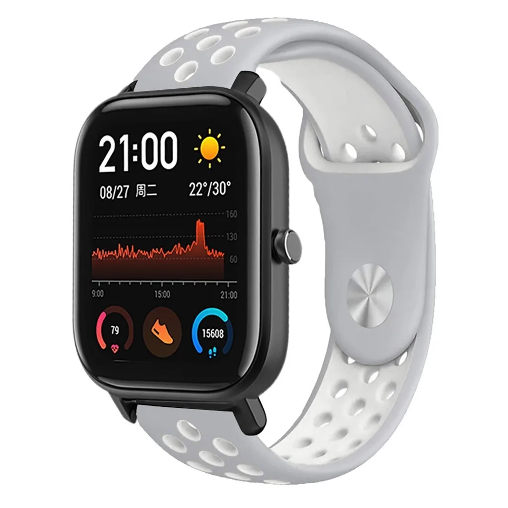 20 мм спортивный силиконовый ремешок защитный для Xiaomi Huami Amazfit GTS Bip BIT Lite Band защитный браслет чехол Аксессуары